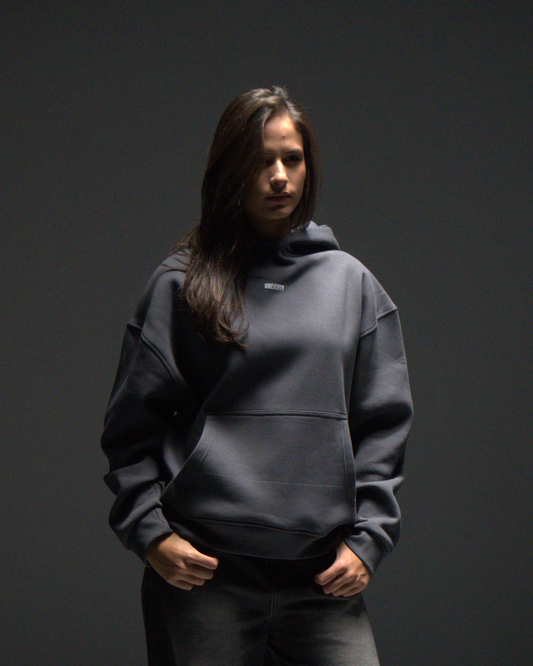 "MINIMAL STATE OF MIND" Grey Hoodie