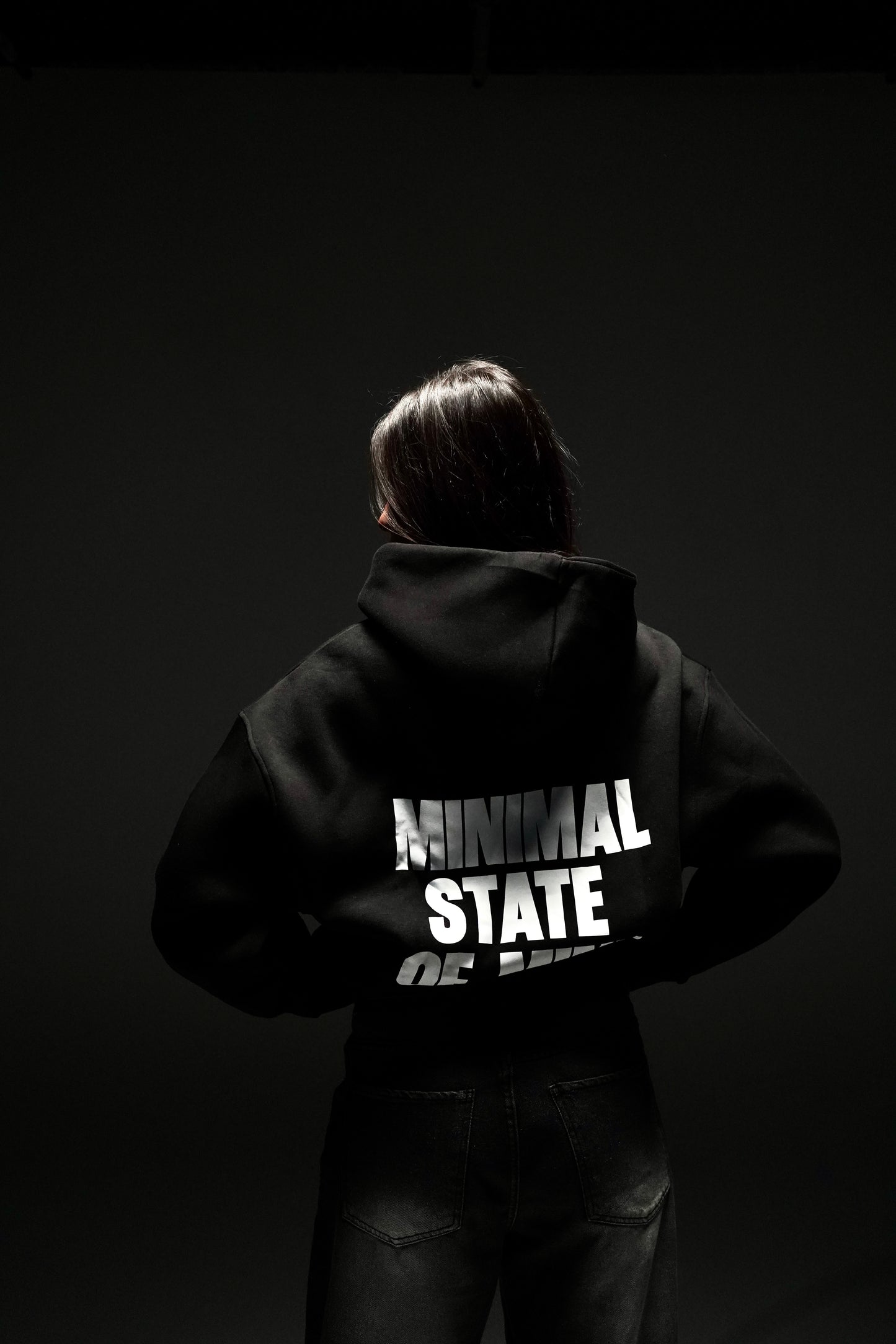 "MINIMAL STATE OF MIND" Black Hoodie