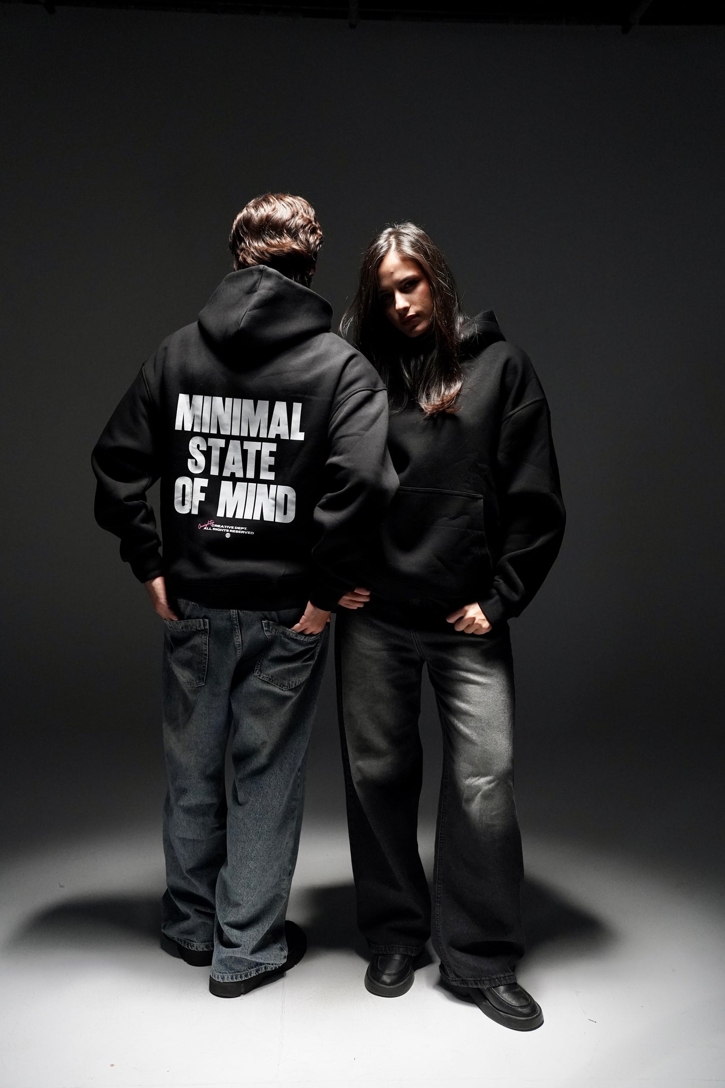 "MINIMAL STATE OF MIND" Black Hoodie