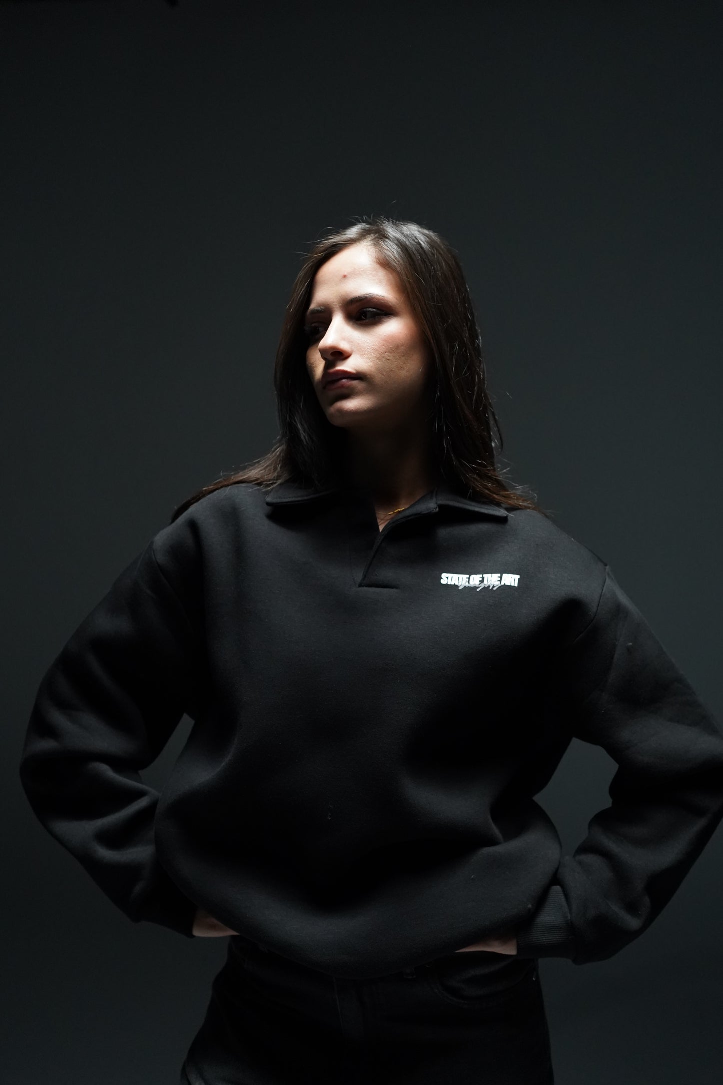 Black Polo Sweatshirt